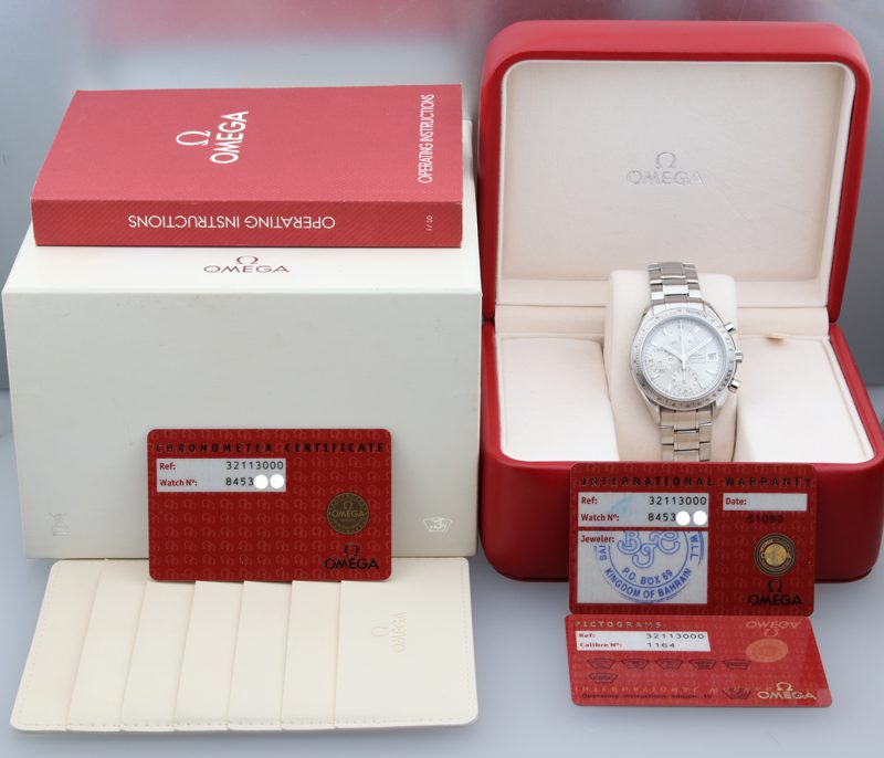 2008 Omega ref. 32113000 Speedmaster Data Automatico 40 mm Scatola, Garanzia, Libretto - immagine 16