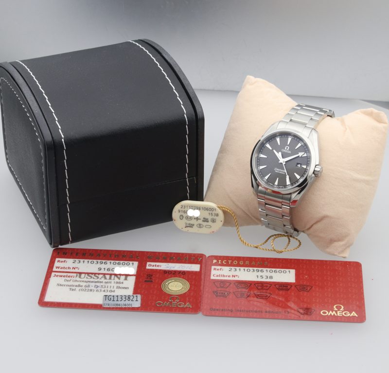 2012 Omega 23110396106001 Seamaster Aqua Terra Quartz 38.5 mm Cards, Hang Tag, Omega Serviced - Image 16
