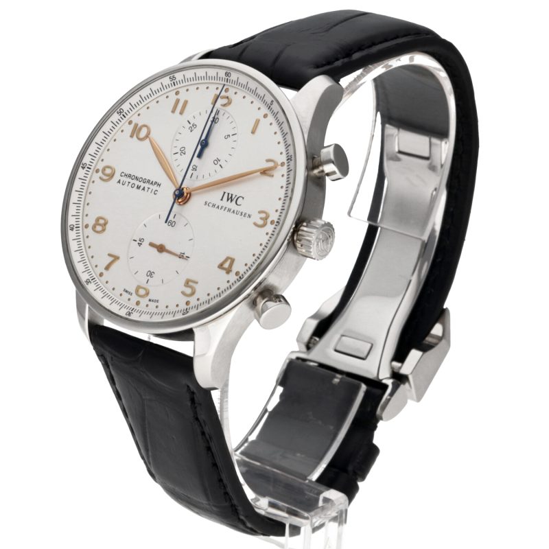 2018 IWC ref. IW371445 Portuguese Chronograph Automatic 40.9mm Box, Card, Booklets, Cloth, New IWC Strap - Image 2