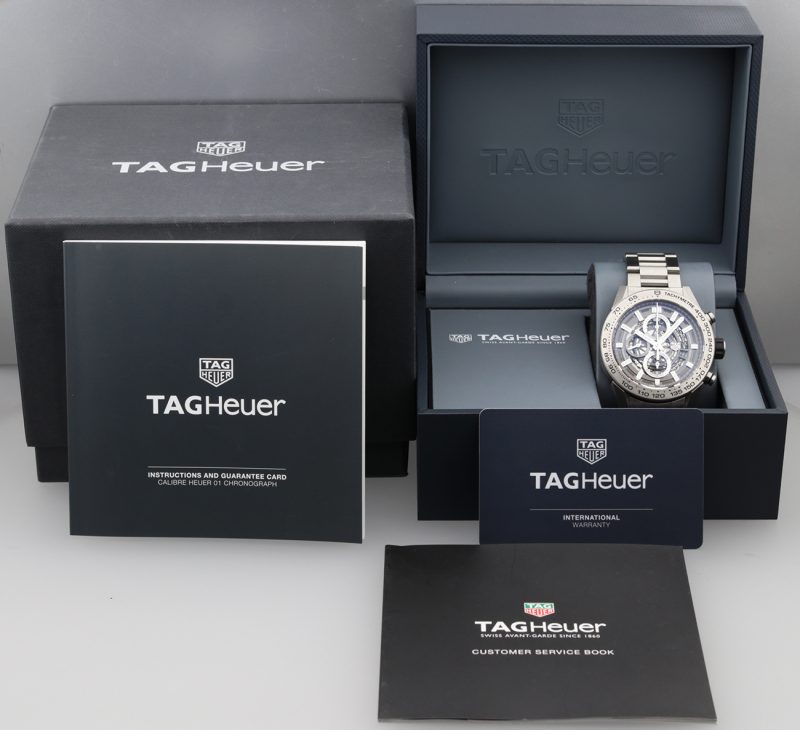 2019 TAG Heuer CAR2A8A.BF0707 Carrera Calibre Heuer 01 Automatico 45 mm Scatola+Garanzia+Libretti - immagine 16