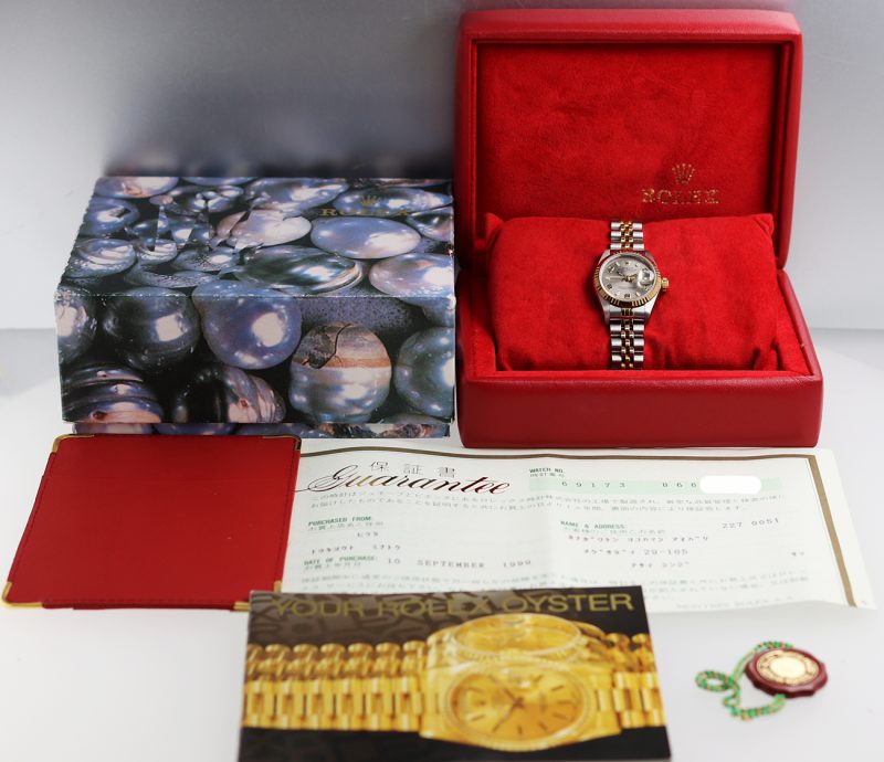 1999 Rolex Ladies Two Tone SS x YG Datejust 69173 Automatic 26mm Grey Dial, Full-set - Image 16
