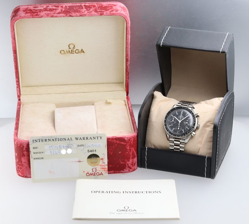 2000 Mai Indossato Omega ref. 35105000 Speedmaster Automatico Reduced 39 mm Scatola, Garanzia, Libretto - immagine 16
