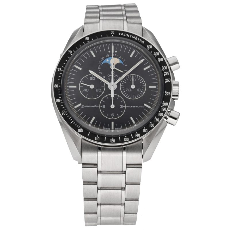 2006 Omega 35705000 Speedmaster Professional The Moon Watch Moonphase Box+Card+Booklet+Omega Serviced - Image 3