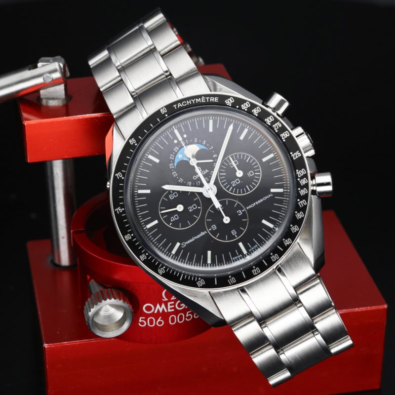 2006 Omega 35705000 Speedmaster Professional The Moon Watch Moonphase Box+Card+Booklet+Omega Serviced - Image 5
