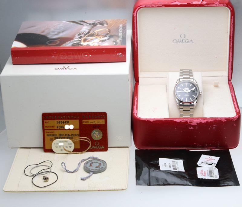 2005 Omega 25045000 Seamaster Aqua Terra Co-Axial Automatic 36 mm Box, Card, Booklet, Omega Serviced - Image 16