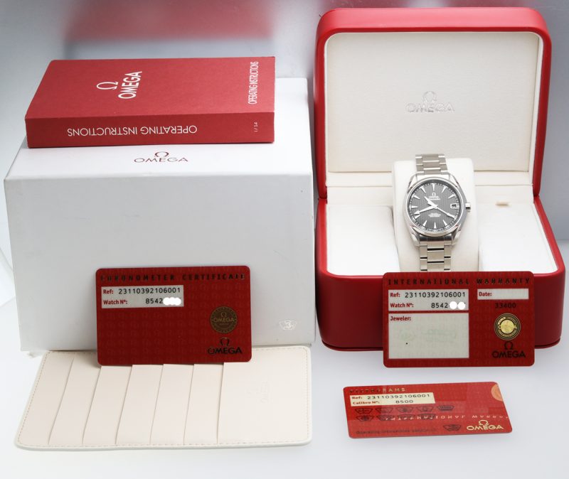 2012 Omega 23110392106001 Seamaster Aqua Terra Automatico 38.5 mm Scatola+Garanzia+Libretto+Revisione Omega - immagine 16