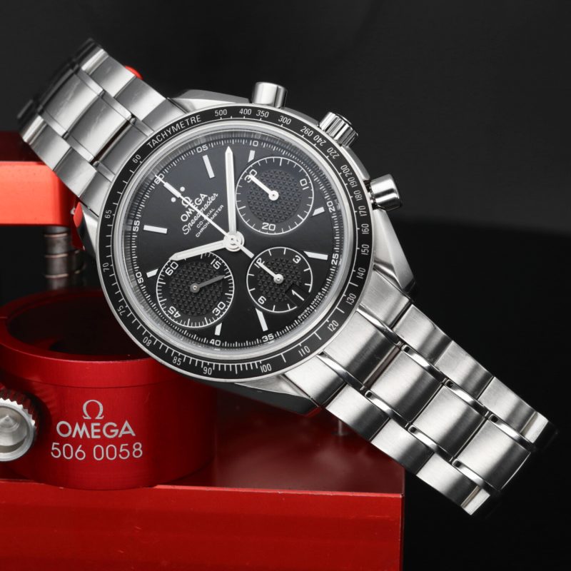 2022 Mai Lucidato Omega 32630405001001 Speedmaster Racing Co-Axial Chronograph 40mm Scatola, Garanzia, Libretto, Cartellino - immagine 5