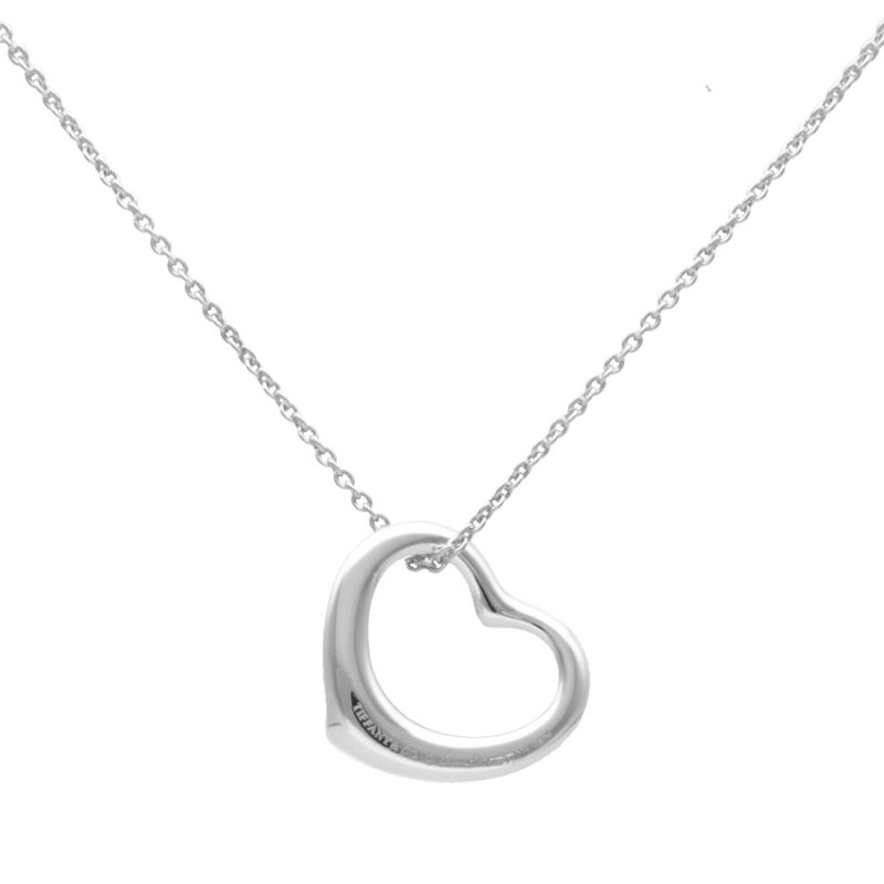Pre-Loved Tiffany & Co. Open Heart Elsa Peretti Necklace Silver 925 - Image 2