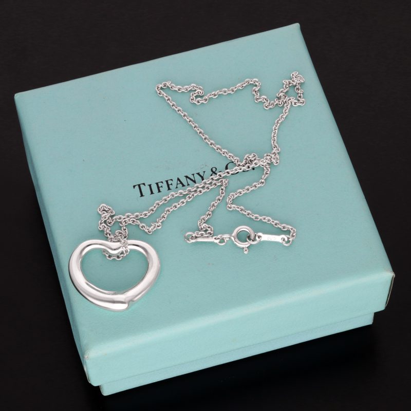 Pre-Loved Tiffany & Co. Open Heart Elsa Peretti Necklace Silver 925 - Image 6