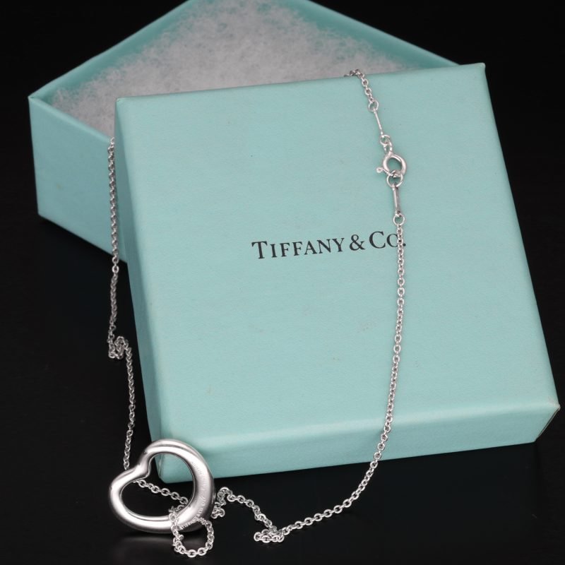 Pre-Loved Tiffany & Co. Open Heart Elsa Peretti Necklace Silver 925 - Image 7