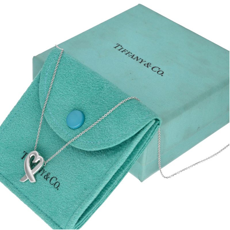 Pre-Loved Tiffany & Co. Collana Argento con Pendente Loving Heart Paloma Picasso con Scatola e Dust Bag - immagine 8