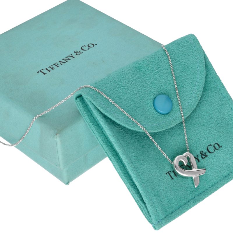 Pre-Loved Tiffany & Co. Collana Argento con Pendente Loving Heart Paloma Picasso con Scatola e Dust Bag - immagine 7