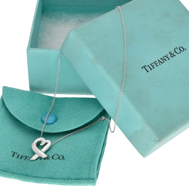 Pre-Loved Tiffany & Co. Collana Argento con Pendente Loving Heart Paloma Picasso con Scatola e Dust Bag - immagine 4