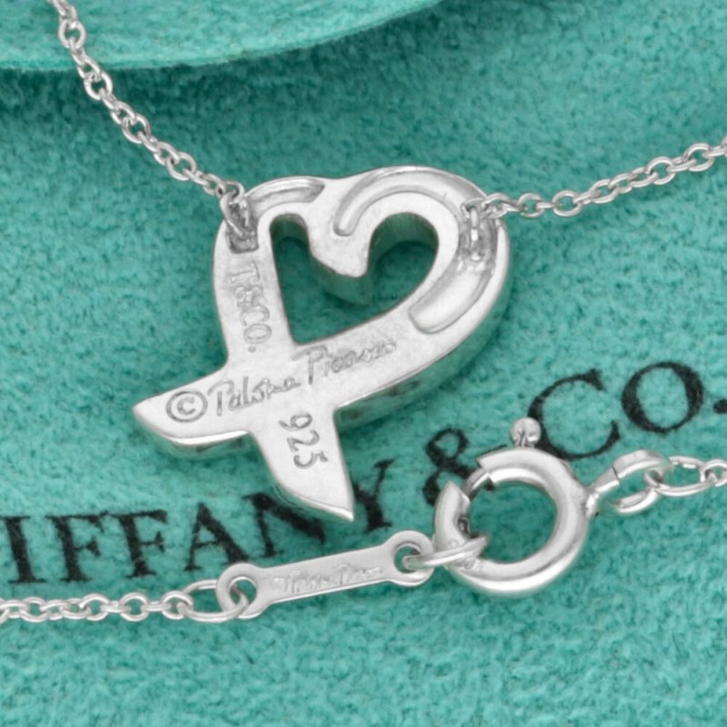 Pre-Loved Tiffany & Co. Collana Argento con Pendente Loving Heart Paloma Picasso con Scatola e Dust Bag - immagine 9