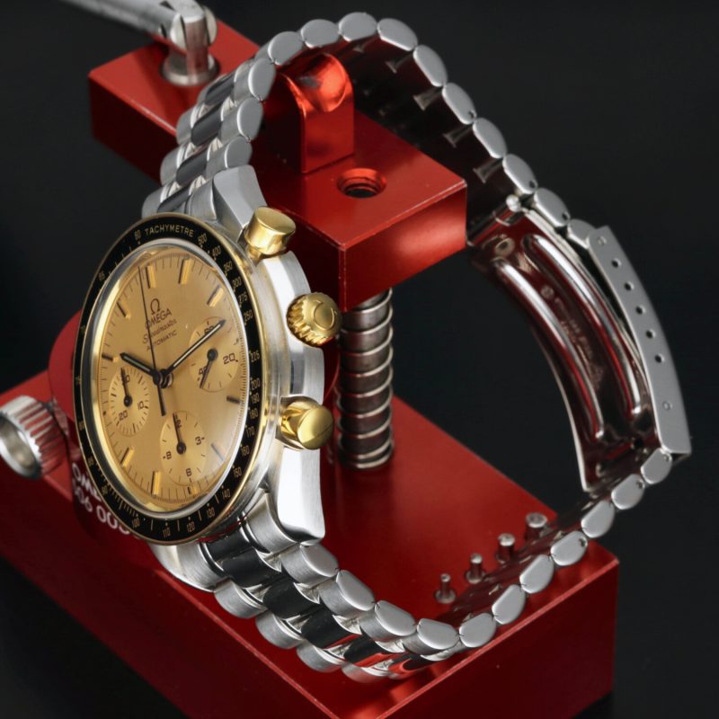 1991 Omega 1750032 Speedmaster Reduced Acciaio e Oro Quadrante Champagne Scatola e Garanzia - immagine 6