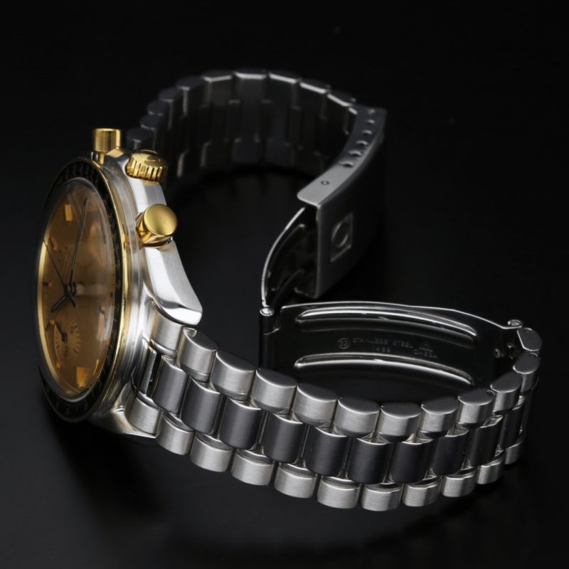 1991 Omega 1750032 Speedmaster Reduced Acciaio e Oro Quadrante Champagne Scatola e Garanzia - immagine 14
