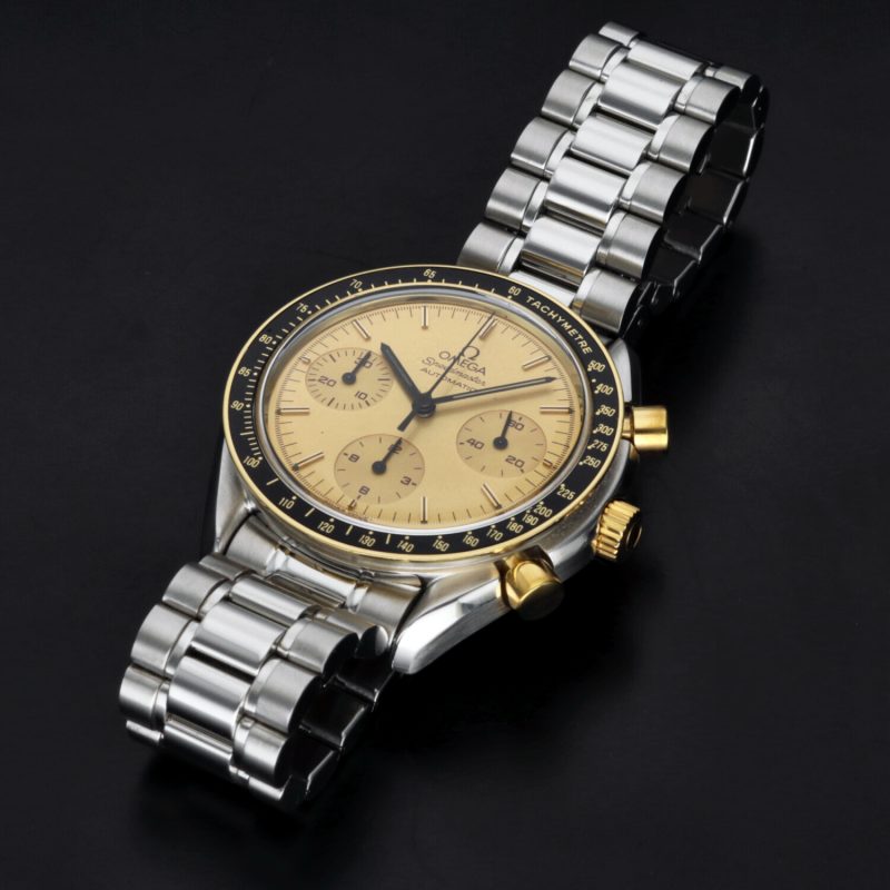 1991 Omega 1750032 Speedmaster Reduced Acciaio e Oro Quadrante Champagne Scatola e Garanzia - immagine 13