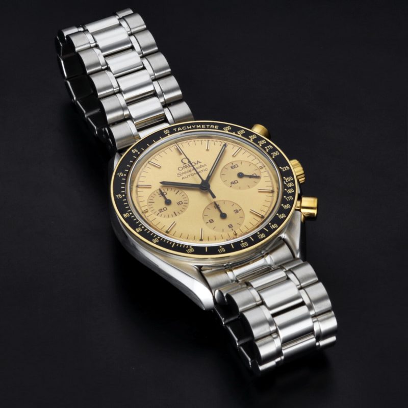 1991 Omega 1750032 Speedmaster Reduced Acciaio e Oro Quadrante Champagne Scatola e Garanzia - immagine 12