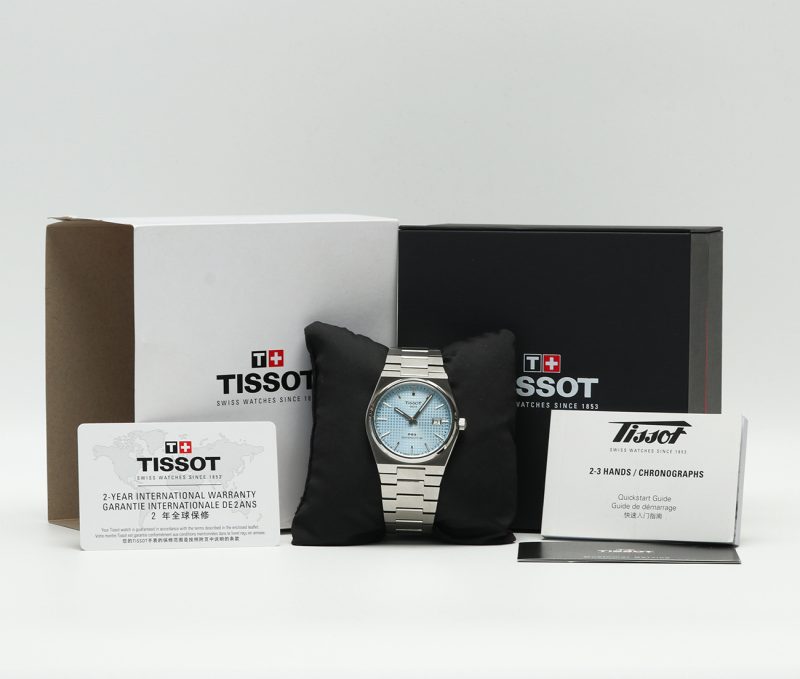 2023 Tissot ref. T137.407.11.351.00 Powermatic 80, Automatic 40 mm Steel on Steel Ice Blue Dial Complete Set - Image 16