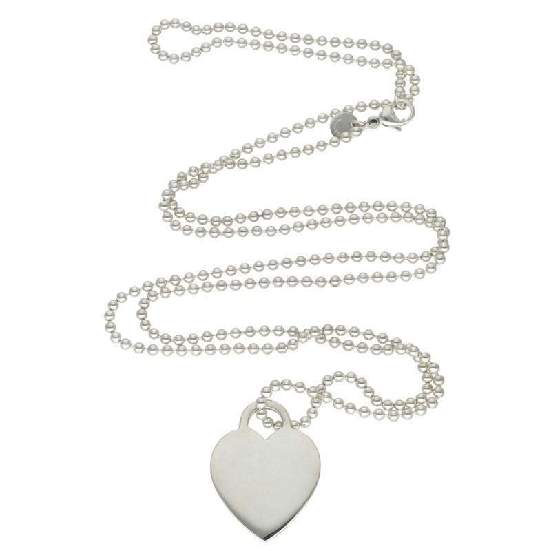 Pre-Loved Tiffany & Co. Collana Argento 86,4 cm con Pendente a Forma di Cuore Please Return to Tiffany - immagine 9