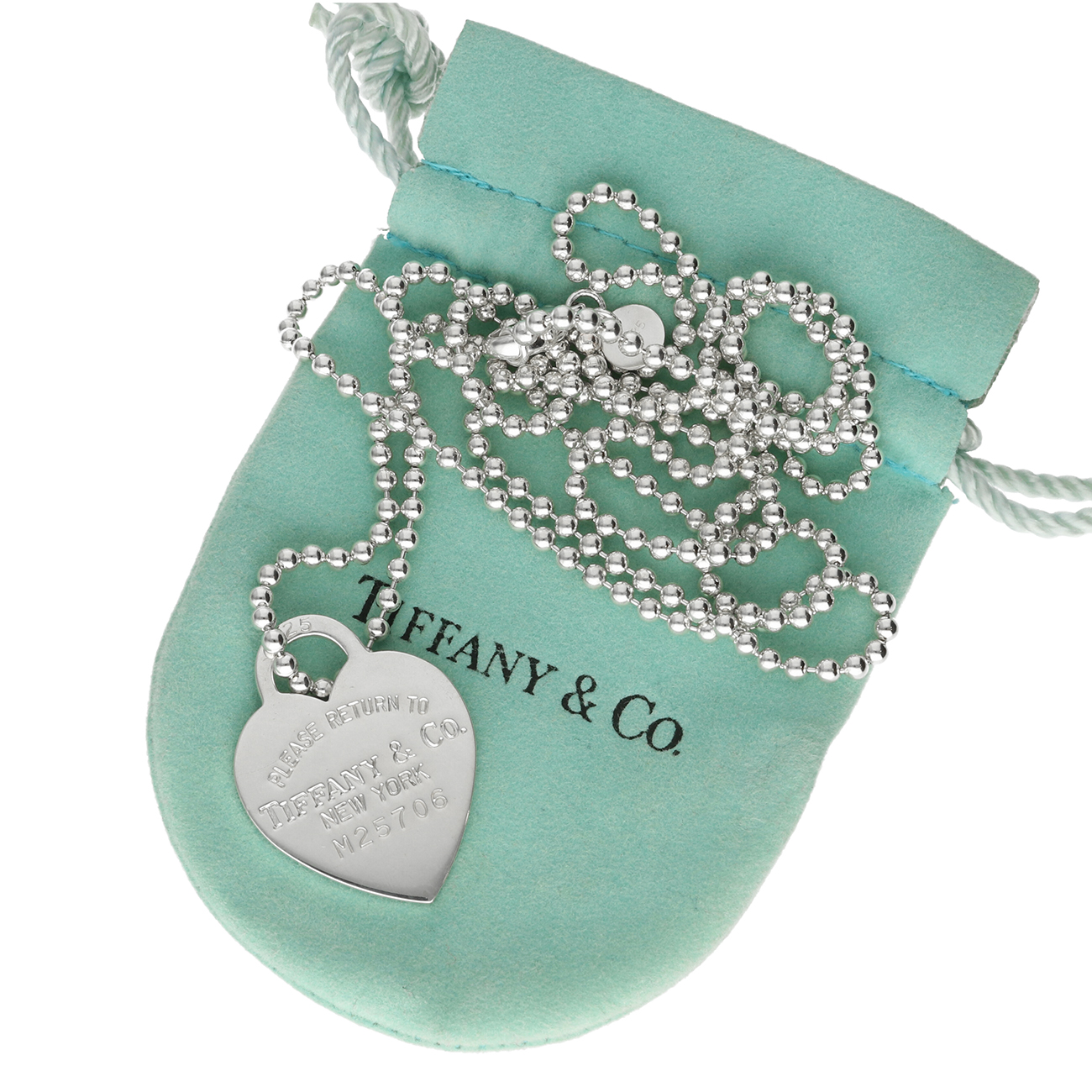 PLEASE RETURN TO TIFFANY＆CO.　925 Please Return To Tiffany & Co. Sterling Silver 925 Heart Tag