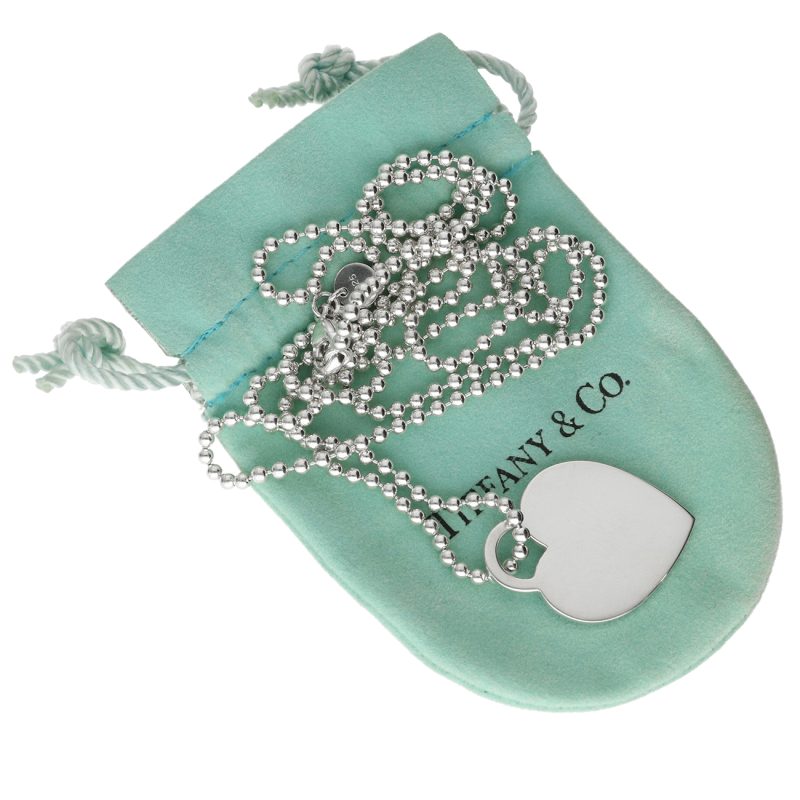 Pre-Loved Tiffany & Co. Collana Argento 86,4 cm con Pendente a Forma di Cuore Please Return to Tiffany - immagine 7