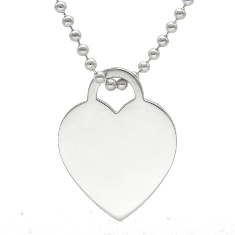 Pre-Loved Tiffany & Co. Collana Argento 86,4 cm con Pendente a Forma di Cuore Please Return to Tiffany - immagine 2