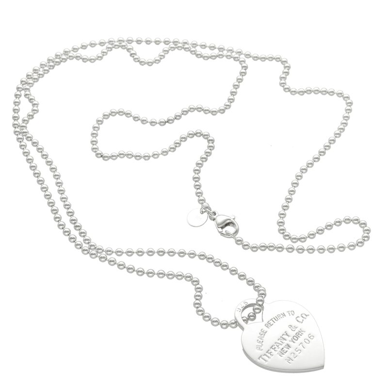 Pre-Loved Tiffany & Co. Collana Argento 86,4 cm con Pendente a Forma di Cuore Please Return to Tiffany - immagine 3
