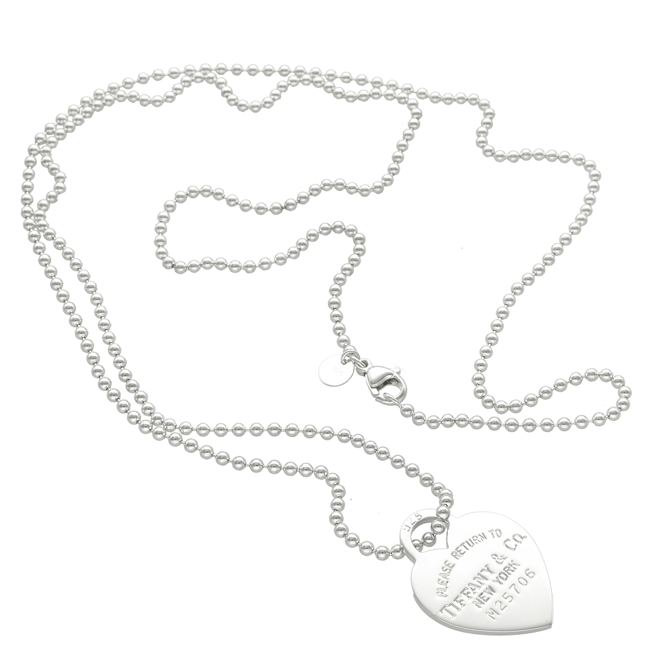 Pre-Loved Tiffany & Co. Please Return to Tiffany Heart Tag Pendant 925 Sterling 86,4 cm Necklace - Image 3