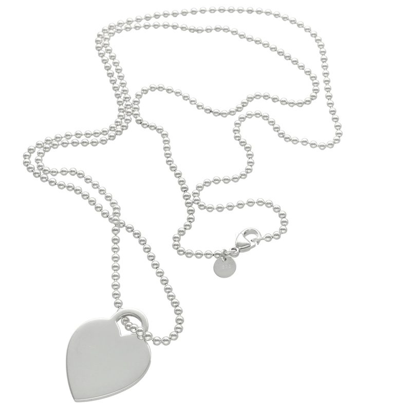 Pre-Loved Tiffany & Co. Collana Argento 86,4 cm con Pendente a Forma di Cuore Please Return to Tiffany - immagine 4