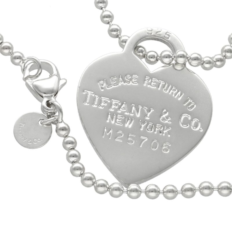 Pre-Loved Tiffany & Co. Collana Argento 86,4 cm con Pendente a Forma di Cuore Please Return to Tiffany - immagine 11