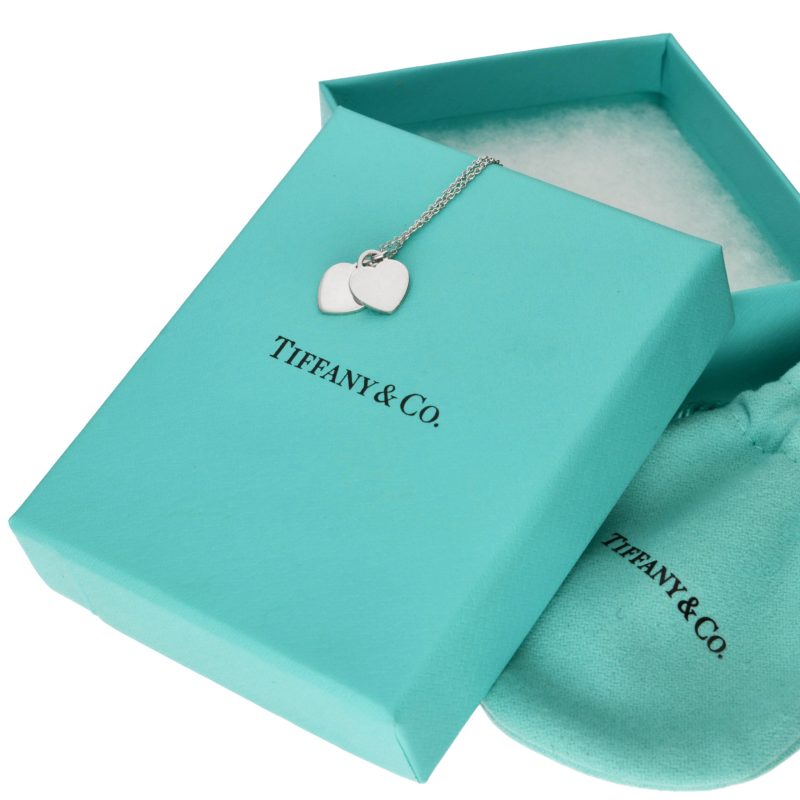 Pre-Loved Tiffany & Co. Please Return to Mini Double Heart Pendant 925 Sterling Necklace - Image 8