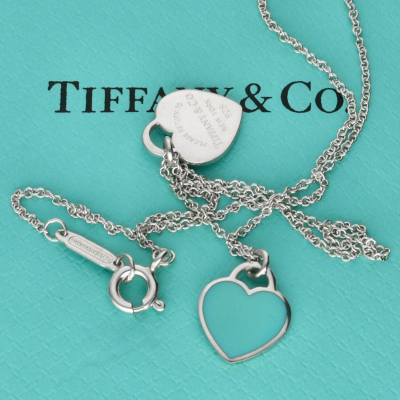 Pre-Loved Tiffany & Co. Please Return to Mini Double Heart Pendant 925 Sterling Necklace - Image 9