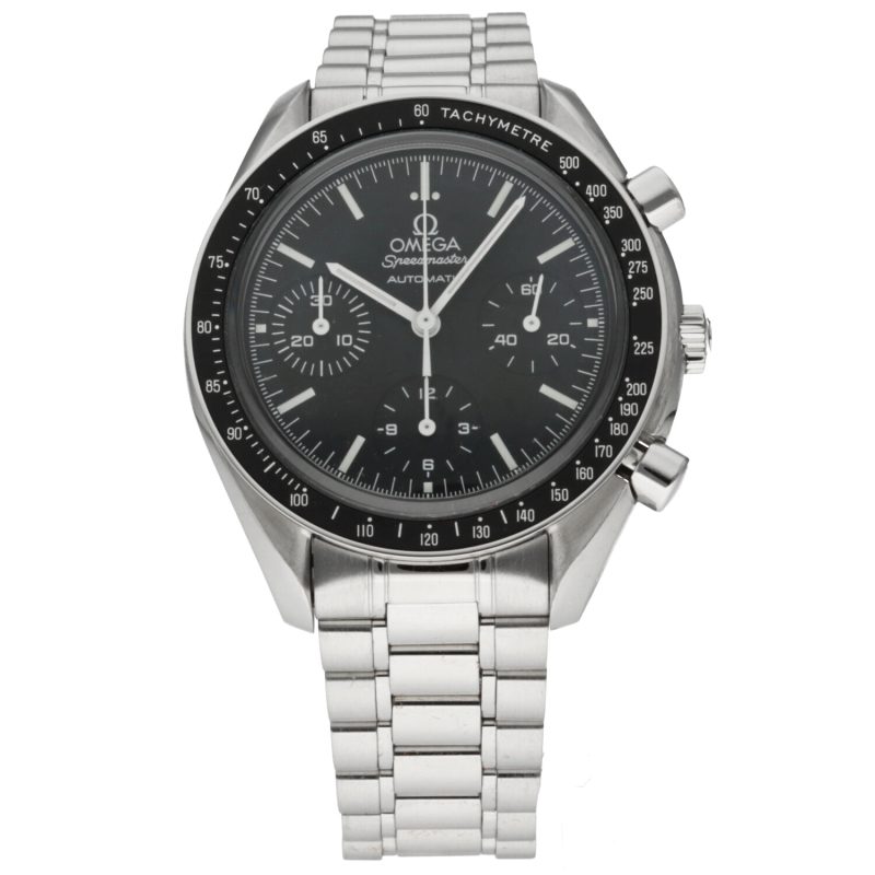 2009 ca. Omega Reduced II Zaffiro 35395000 Speedmaster Automatico 39 mm Scatola+Revisione Omega - immagine 3