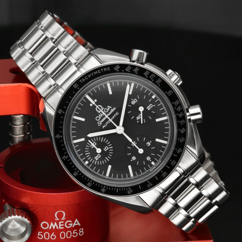 2009 ca. Omega Reduced II Zaffiro 35395000 Speedmaster Automatico 39 mm Scatola+Revisione Omega - immagine 5