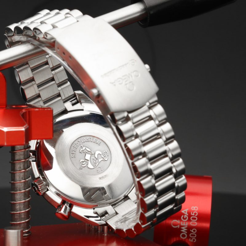2009 ca. Omega Reduced II Zaffiro 35395000 Speedmaster Automatico 39 mm Scatola+Revisione Omega - immagine 10