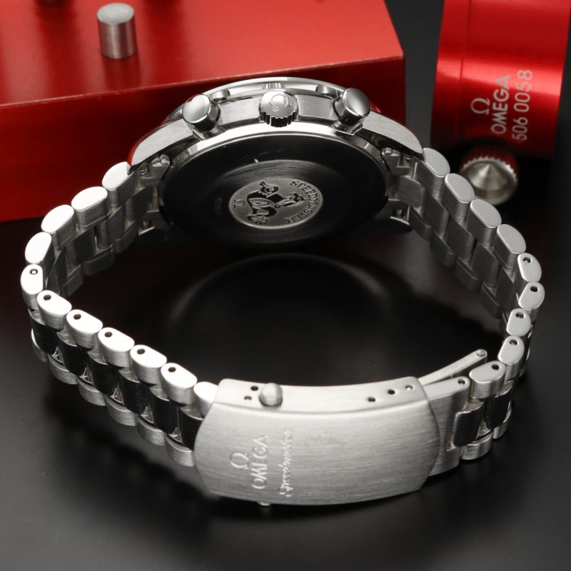 2009 ca. Omega Reduced II Zaffiro 35395000 Speedmaster Automatico 39 mm Scatola+Revisione Omega - immagine 11