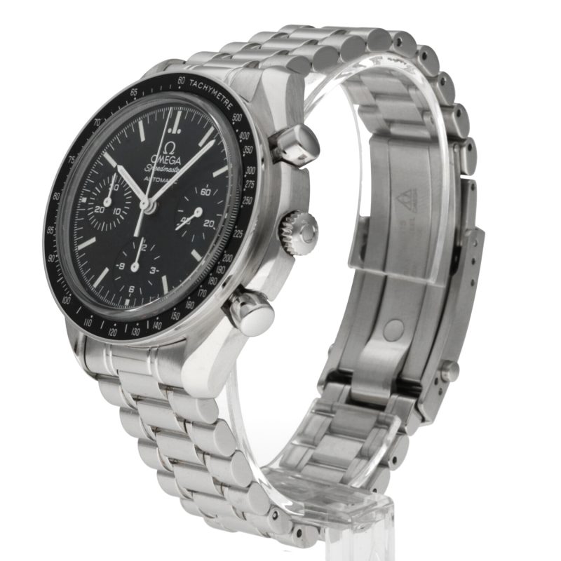 2009 ca. Omega Reduced II Zaffiro 35395000 Speedmaster Automatico 39 mm Scatola+Revisione Omega - immagine 2