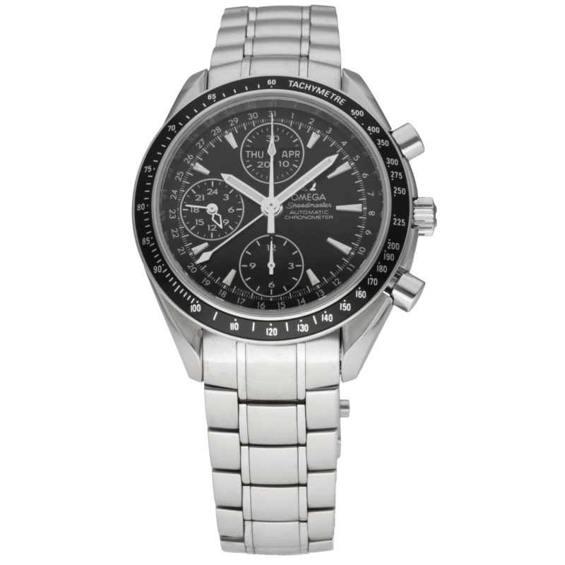 ca. 2012 Unpolished Omega ref. 32205000 Speedmaster Triple Date Automatic Steel on Steel 40 mm Box and Papers - Image 3