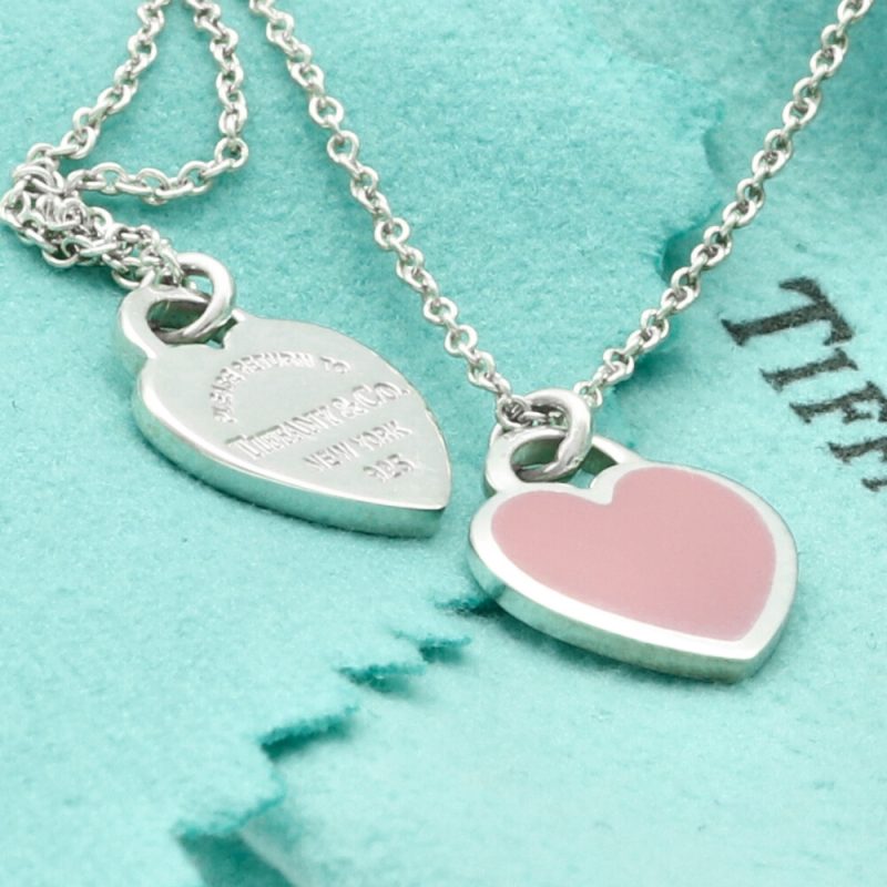 Tiffany & Co. Collezione Return to Tiffany Collana Argento con Doppio Pendente a Forma di Cuore - immagine 7