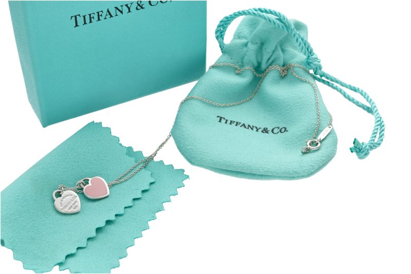 Tiffany & Co. Collezione Return to Tiffany Collana Argento con Doppio Pendente a Forma di Cuore - immagine 3