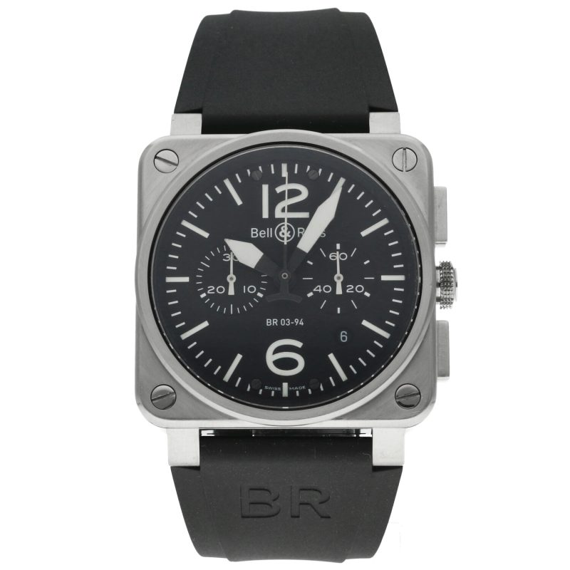 2007 Bell & Ross BR 03-94-S Chronographe Automatic 42 mm Full-set + Additional Strap - Image 3