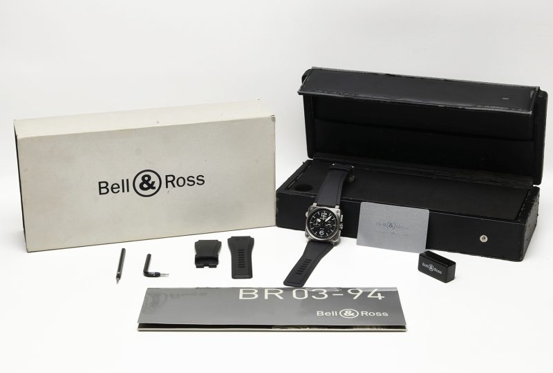 2007 Bell & Ross BR 03-94-S Chronographe Automatic 42 mm Full-set + Additional Strap - Image 16