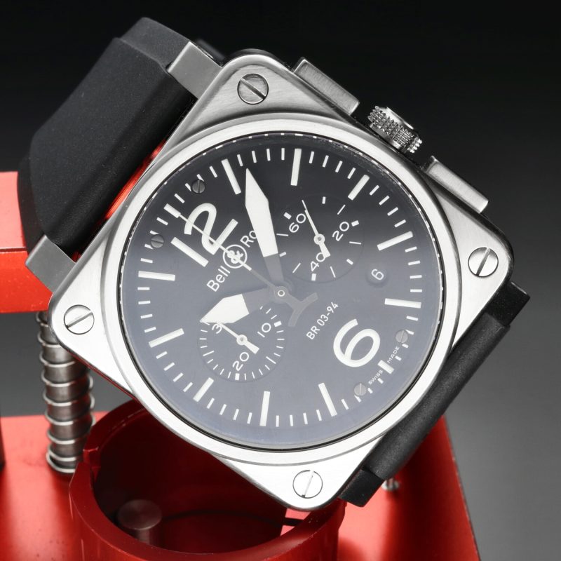 2007 Bell & Ross BR 03-94-S Chronographe Automatic 42 mm Full-set + Additional Strap - Image 5