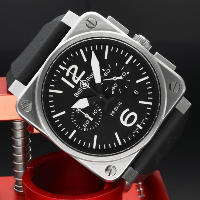 2007 Bell & Ross BR 03-94-S Chronographe Automatic 42 mm Full-set + Additional Strap - Image 4