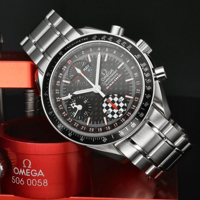 2018 Omega Speedmaster 35295000 Racing Day Date Michael Schumacher LE con Scatola e Garanzia Originale - immagine 4