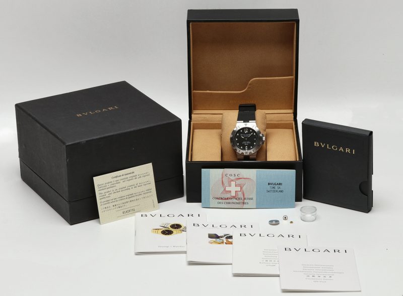 ca. 2003 Bulgari ref. SD 38 S Diagono Scuba Automatic 38 mmFull-set + Service - Image 16