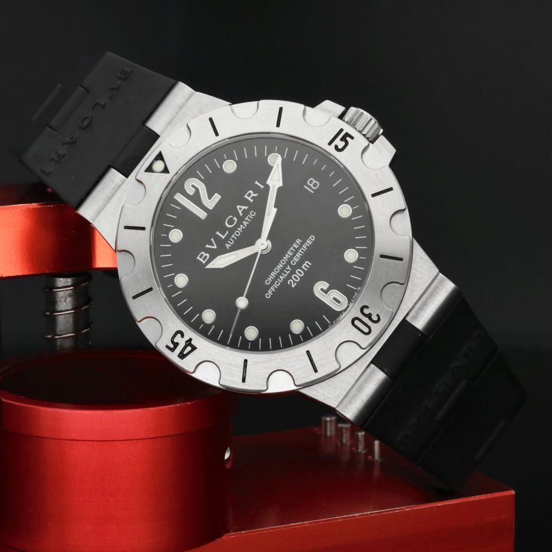 ca. 2003 Bulgari ref. SD 38 S Diagono Scuba Automatic 38 mmFull-set + Service - Image 3