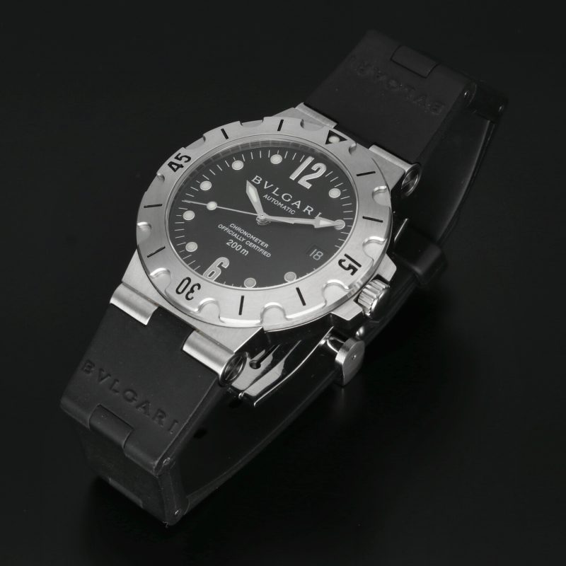 ca. 2003 Bulgari ref. SD 38 S Diagono Scuba Automatic 38 mmFull-set + Service - Image 13