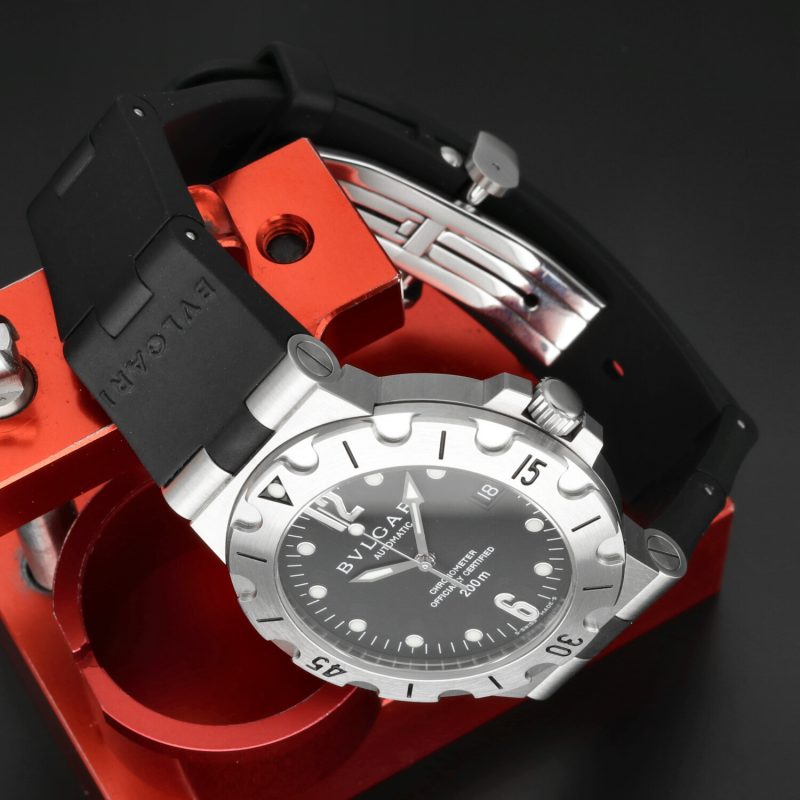 ca. 2003 Bulgari ref. SD 38 S Diagono Scuba Automatic 38 mmFull-set + Service - Image 4